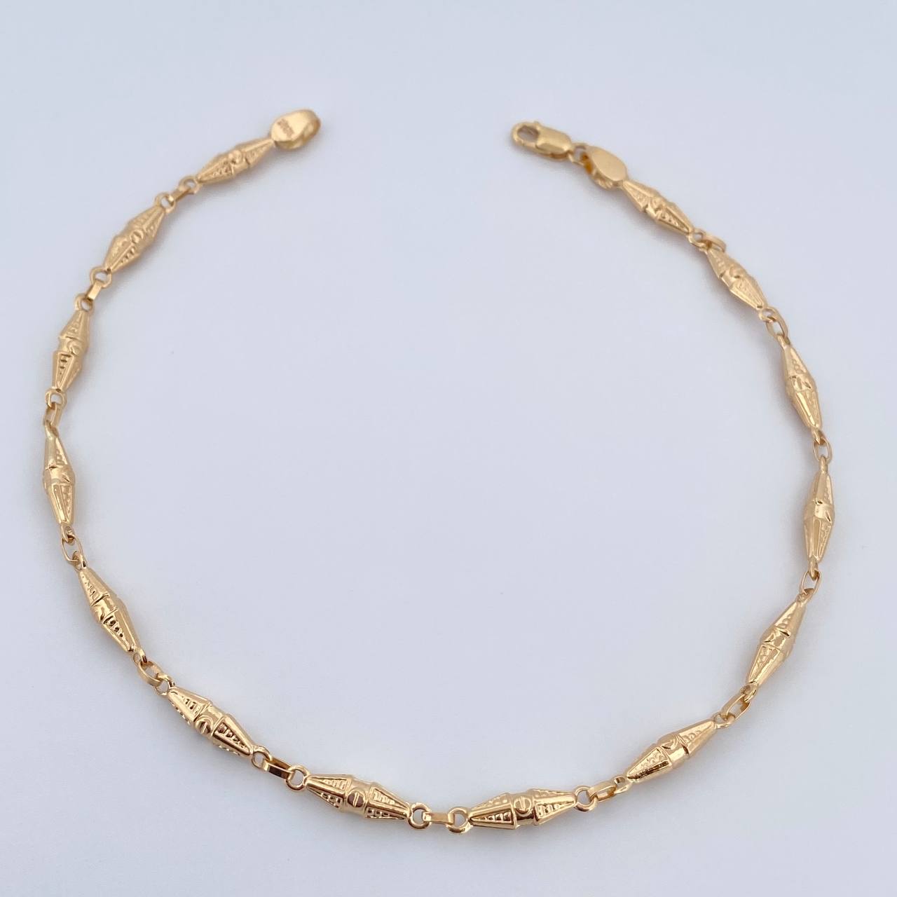 Tobillera Dubai 4.05gr / 24.6cm / 3mm Oro Amarillo 18K &