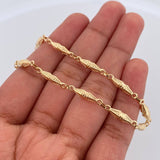 Tobillera Dubai 4.05gr / 24.6cm / 3mm Oro Amarillo 18K &