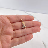 Dije Figura Mujer 1.8gr / 2.1cm / Liso Oro Rosa 18K $