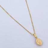Set Cadena Veneciana 1.8gr/45cm/0.7mm + Dije Virgen Guadalupe 0.4gr/1.5cm Troquelado Oro 18K (Oferta) &