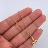 Set Cadena Aro Seguido 0.85gr/45cm/0.8mm + Dije Infinito 0.4gr/1cm Troquelado  Oro 18K (Oferta) &