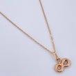 Set Cadena Aro Seguido 0.85gr/45cm/0.8mm + Dije Infinito 0.4gr/1cm Troquelado  Oro 18K (Oferta) &