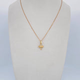 Set Cadena Aro Seguido 0.85gr/45cm/0.6mm + Dije Libelula 0.35gr/1.4cm Troquelado Oro 18K (Oferta) &