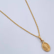 Set Cadena Singapur 1.15gr/50cm/0.8mm + Dije Divino Niño 0.3gr/ 1.4cm Troquelado Oro 18K (Oferta) &