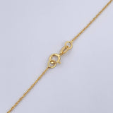 Set Cadena Singapur 1.15gr/50cm/0.8mm + Dije Divino Niño 0.3gr/ 1.4cm Troquelado Oro 18K (Oferta) &