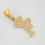 Dije Corona Letra F 1.6 g / 2.5 cm Oro Amarillo 18K