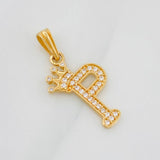 Dije Corona Letra P 1.2 g / 2.5 cm Oro Amarillo 18K