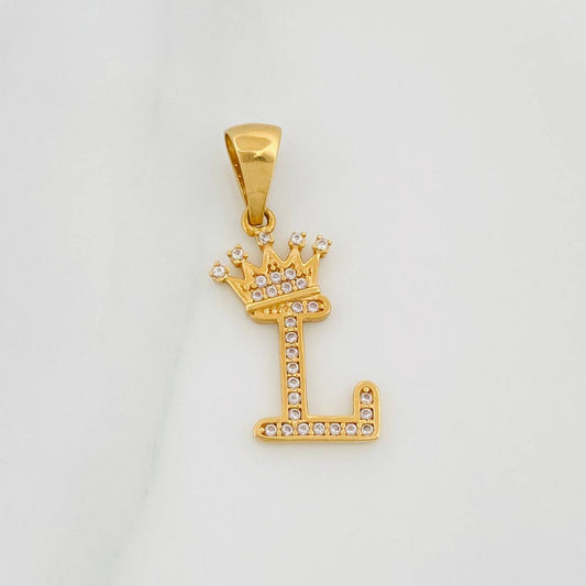 Dije Corona Letra L 1.5 g / 2.7 cm Oro Amarillo 18K