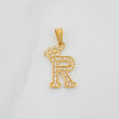 Dije Corona Letra R 1.6 g / 2.5 cm Oro Amarillo 18K