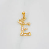 Dije Corona Letra E 1.3 g / 2.5 cm Oro Amarillo 18K