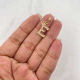 Dije Corona Letra E 1.3 g / 2.5 cm Oro Amarillo 18K