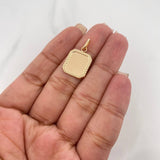 Dije Placa Bordeada 0.7 g / 2.3 cm Oro Amarillo 18K