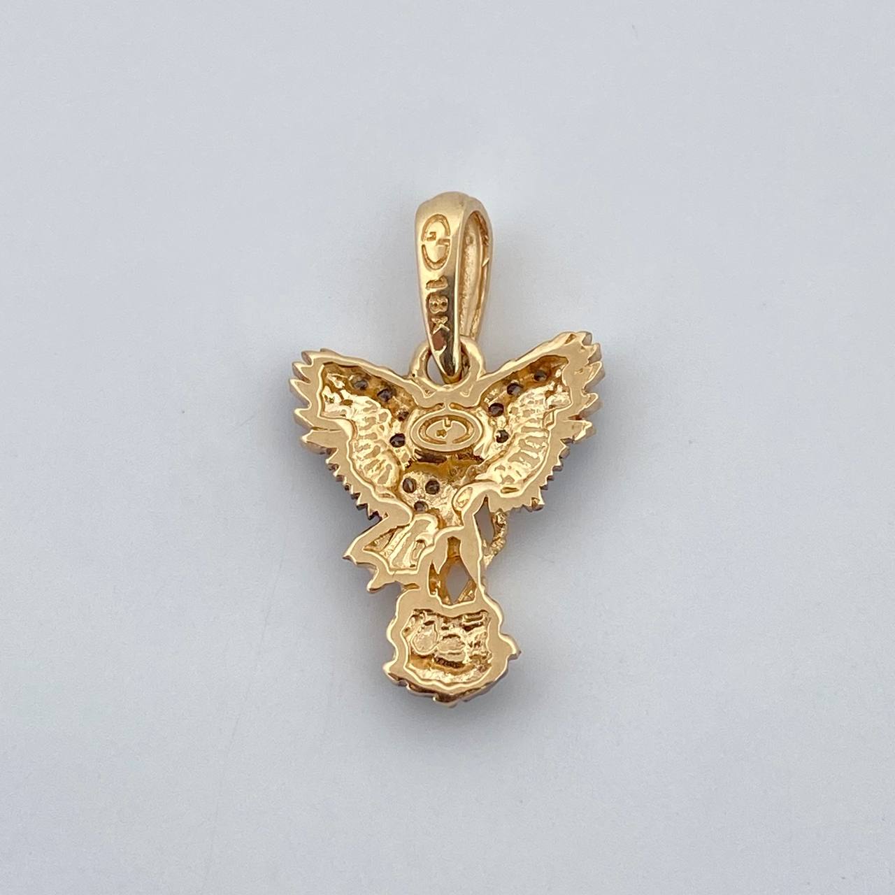 Dije San Miguel Arcangel 1.55gr / 2.1cm Circones Blancos Dos Oros Negro Amarillo 18K &