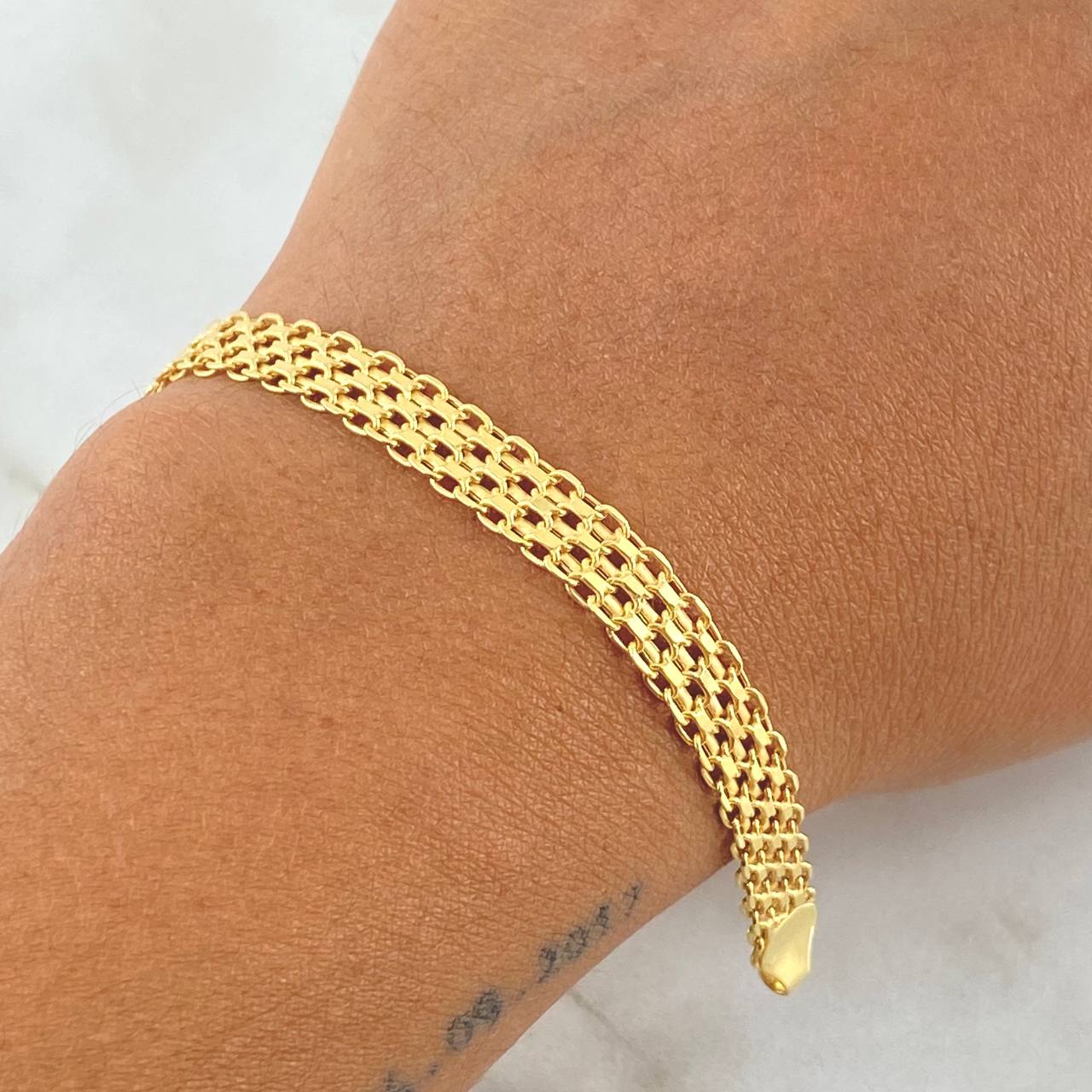 Pulso Chino 5.45gr / 21cm / 6mm Oro Amarillo +0 18K