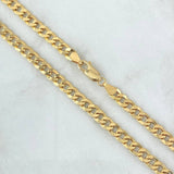 Cadena Cubana 11.3gr / 62cm / 5mm Oro Amarillo +0 18K *