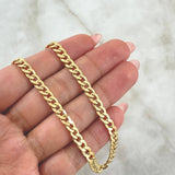 Cadena Cubana 6.9gr / 60cm / Oro Amarillo +1 18K ©