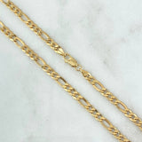 Cadena Figaro 7.2gr / 60cm / 4.5mm Oro Amarillo +0 18K