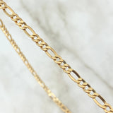 Cadena Figaro 6.7gr / 60cm / 4.5mm Oro Amarillo +1 18K