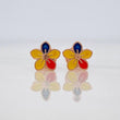 Topos Flor Tricolor 0.7 g / 7.4 mm Oro Rosa 18K
