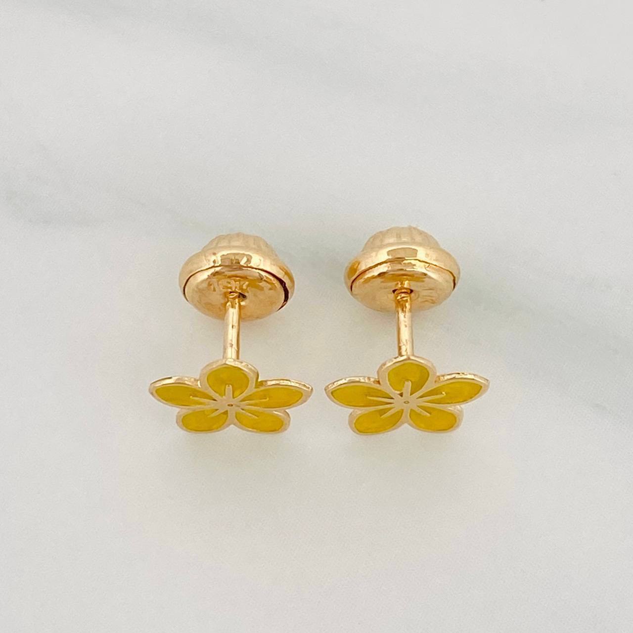 Topos Flor 0.7 g / 7.4 mm Oro Amarillo 18K