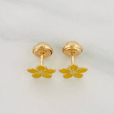 Topos Flor 0.7 g / 7.4 mm Oro Amarillo 18K
