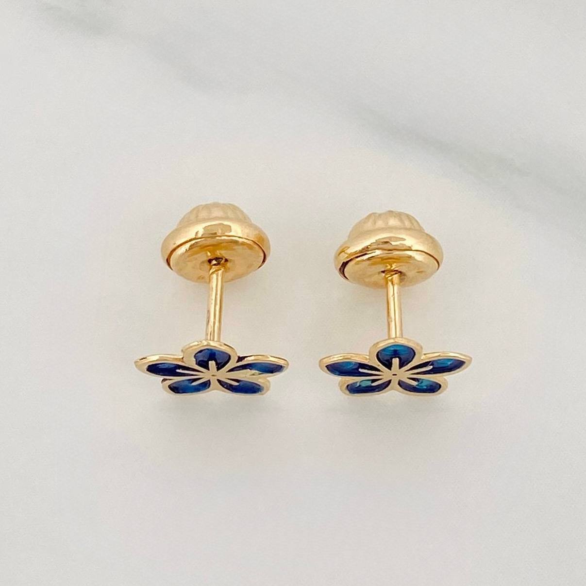 Topos Flor 0.7 g / 7.4 mm Oro Amarillo 18K