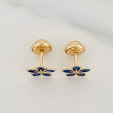 Topos Flor 0.7 g / 7.4 mm Oro Amarillo 18K