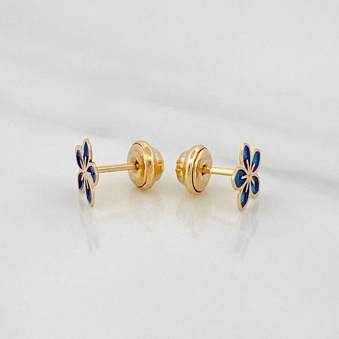 Topos Flor 0.7 g / 7.4 mm Oro Amarillo 18K