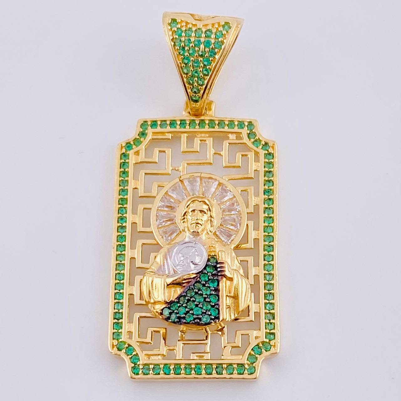Dije Placa San Judas 8.3 g / 4.6 cm Oro Amarillo 18K