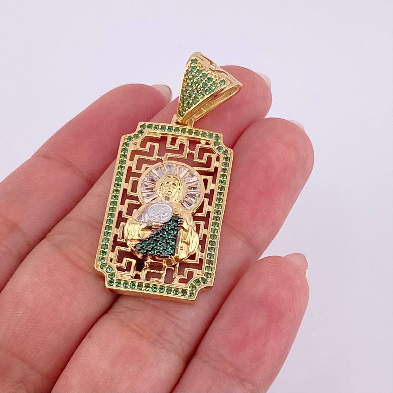 Dije Placa San Judas 8.3 g / 4.6 cm Oro Amarillo 18K
