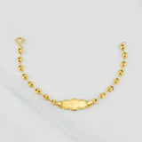 Pulso Bebé Gc Placa Nube 1.9g / 14.5cm / 3.46mm Oro Amarillo 18K