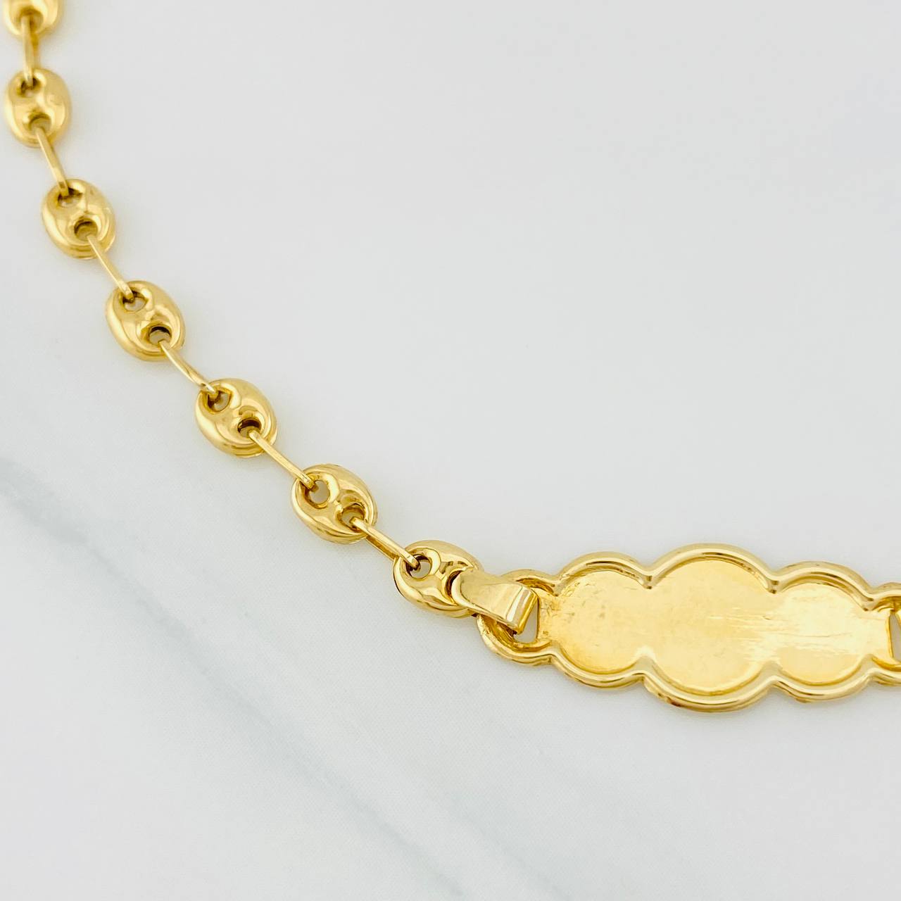 Pulso Bebé Gc Placa Nube 1.9g / 14.5cm / 3.46mm Oro Amarillo 18K