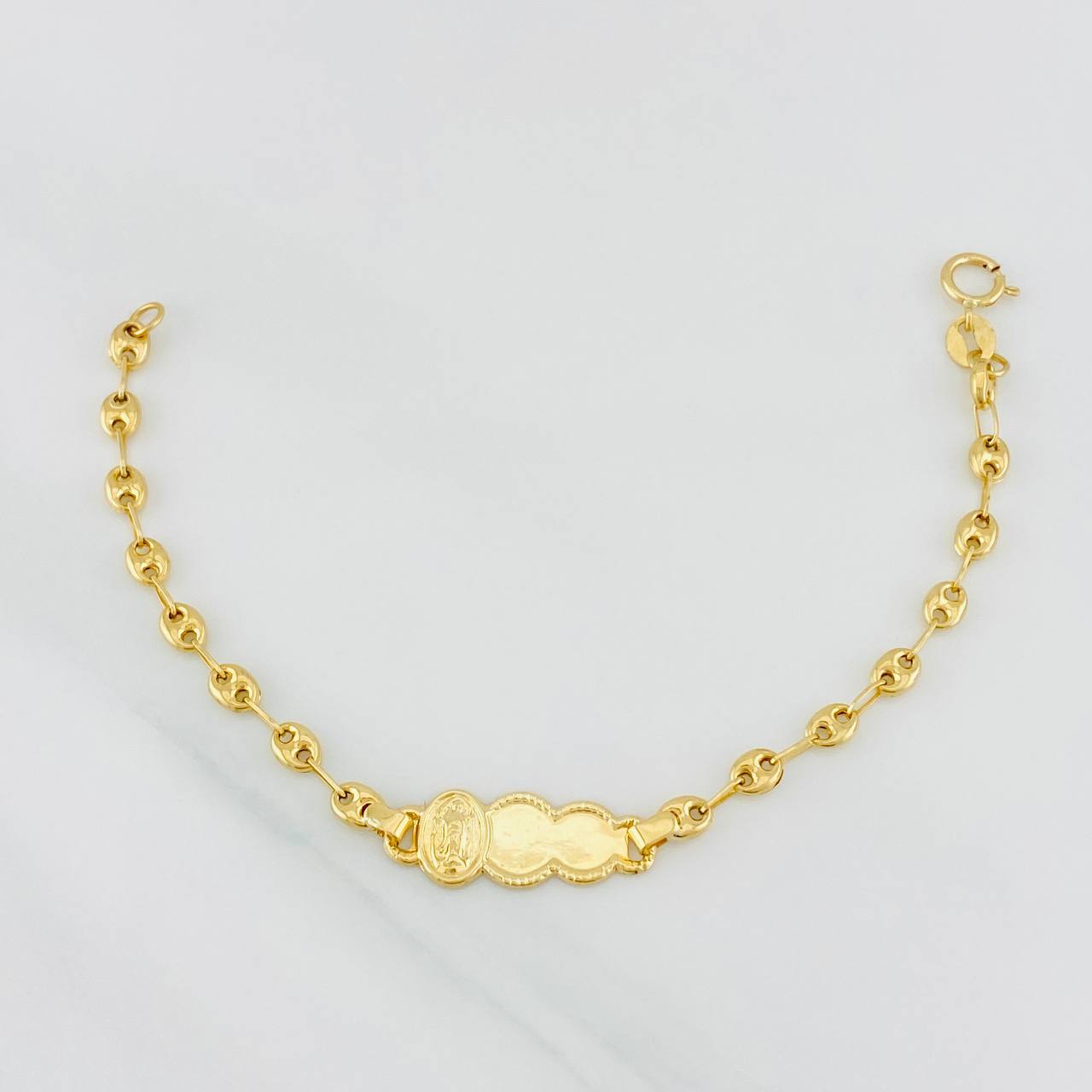 Pulso Bebé GC Placa Nube Virgen Guadalupe 2.35g / 17.5cm / 3.8mm Oro Amarillo 18K