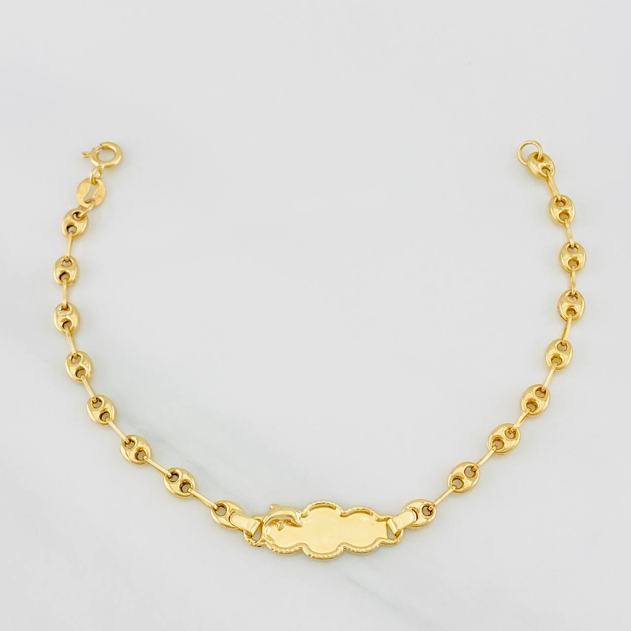 Pulso Bebé GC Placa Delfin 2.3g / 16.5cm / 3.86mm Oro Amarillo 18K