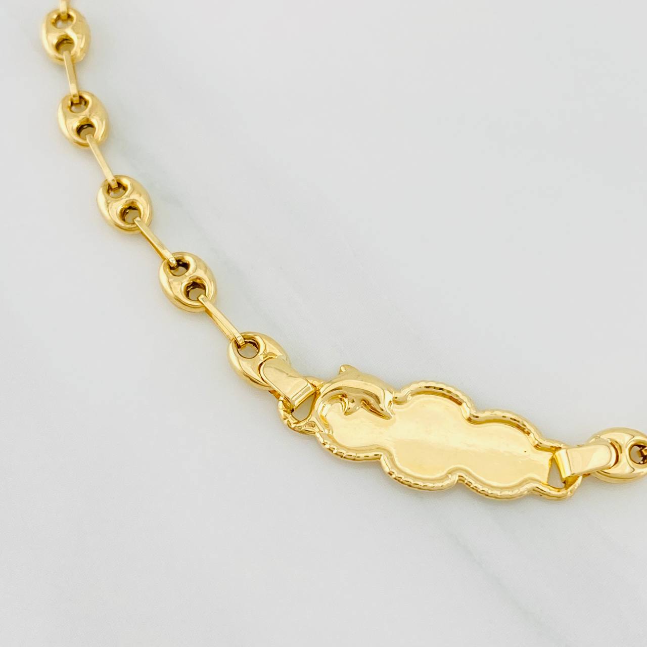 Pulso Bebé GC Placa Delfin 2.3g / 16.5cm / 3.86mm Oro Amarillo 18K