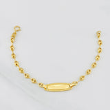 Pulso Bebé GC Placa Rectangular Trenzada 1.95g / 15cm / 3.49mm Oro Amarillo 18K