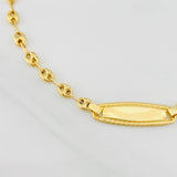 Pulso Bebé GC Placa Rectangular Trenzada 2.25g / 17cm / 3.8mm Oro Amarillo 18K