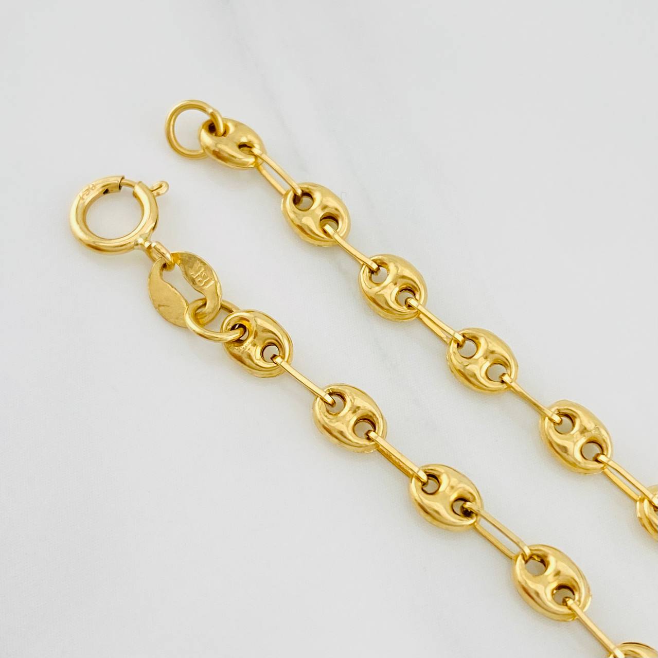 Pulso Bebé GC Placa Rectangular Trenzada 1.95g / 15cm / 3.49mm Oro Amarillo 18K