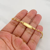 Pulso Bebé GC Placa Rectangular Trenzada 1.95g / 15cm / 3.49mm Oro Amarillo 18K
