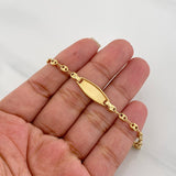 Pulso Bebé GC Placa Ovalada 2g / 14cm / 3.49mm Oro Amarillo 18K