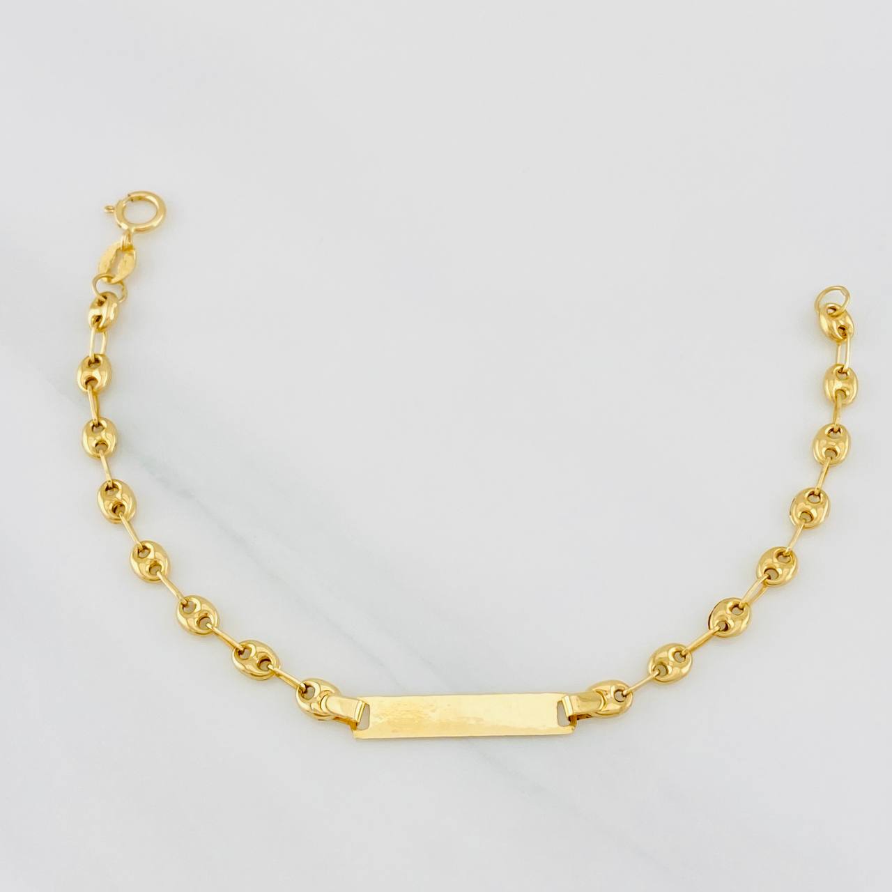 Pulso Bebé GC Placa Rectangular 1.65g / 15cm / 3.4mm Oro Amarillo 18K