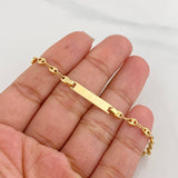 Pulso Bebé GC Placa Rectangular 1.65g / 15cm / 3.4mm Oro Amarillo 18K