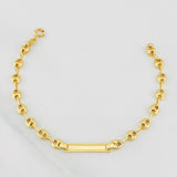 Pulso Bebé GC Placa Rectangular Trenzada 2.1g / 17cm / 3.68mm Oro Amarillo 18K