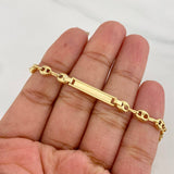 Pulso Bebé GC Placa Rectangular Trenzada 2.65g / 17cm / 4.71mm Oro Amarillo 18K
