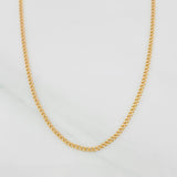 Cadena Mini Cubana 1.45g / 60cm / 1.2mm Oro Amarillo 18K
