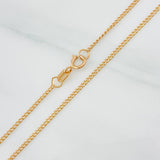 Cadena Mini Cubana 1.45g / 60cm / 1.2mm Oro Amarillo 18K