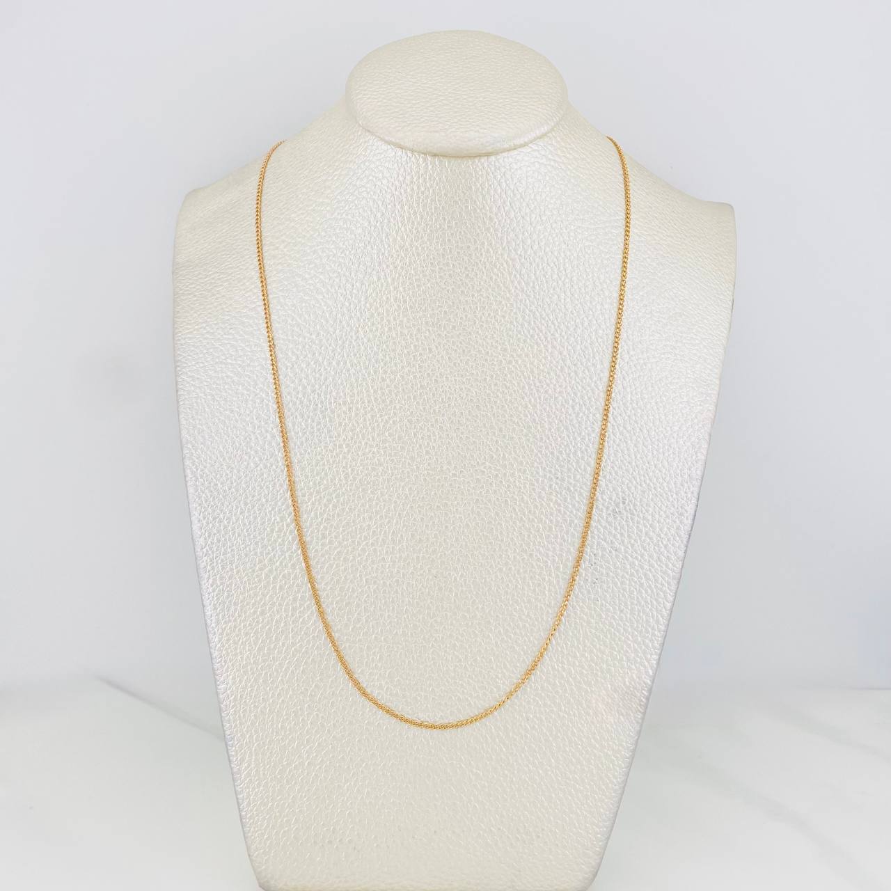 Cadena Mini Cubana 1.45g / 60cm / 1.2mm Oro Amarillo 18K