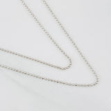 Cadena Militar 2.7g / 60cm / 0.9mm Oro Blanco 18K