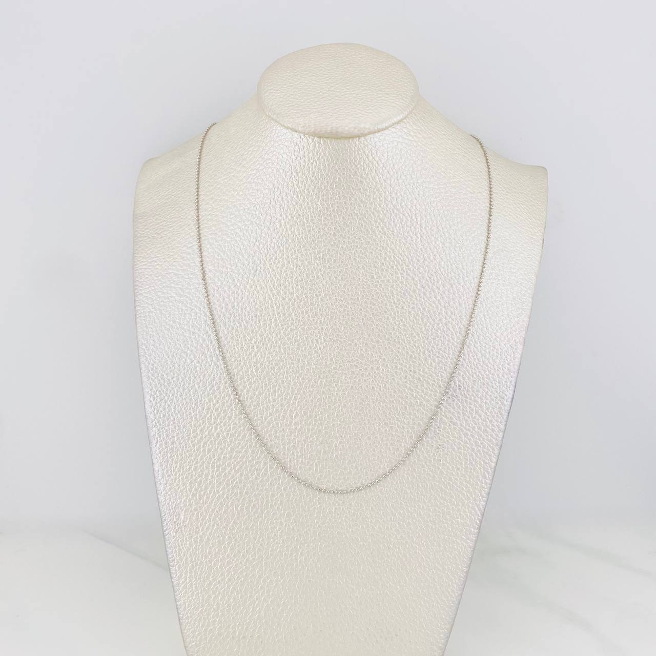 Cadena Militar 2.7g / 60cm / 0.9mm Oro Blanco 18K
