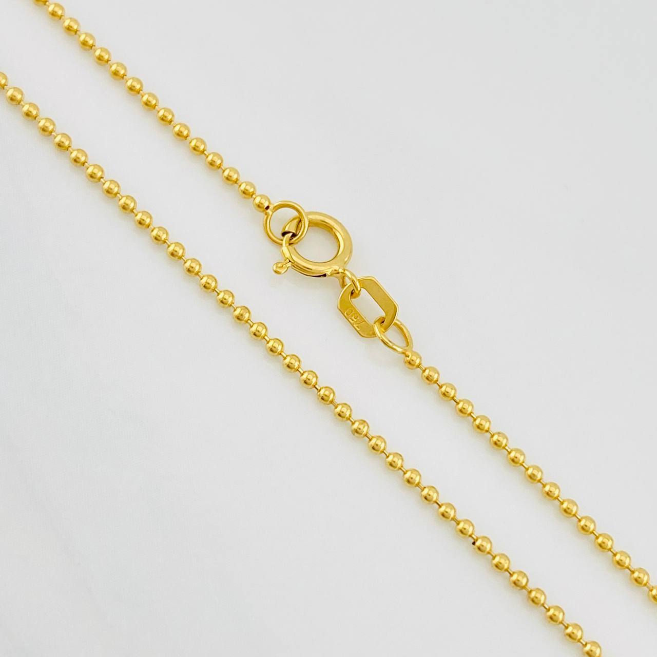 Cadena Militar 3.85g / 60cm / 1.2mm Oro Amarillo 18K